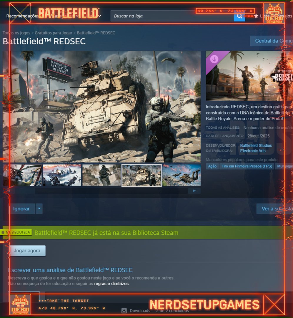 REDSEC o Battle Royale do #Battlefield6 já pode ser baixado GRATUITAMENTE nas lojas online, SEM NECESSIDADE DE TER O JOGO BASE!