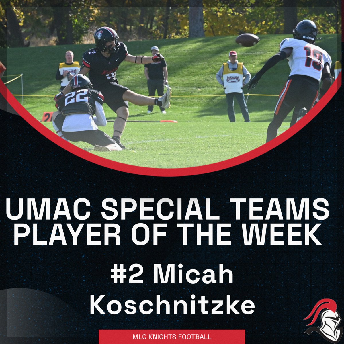 Koschnitzke named UMAC Special Teams Player of the Week

mlcknights.com/news/2025/10/2…