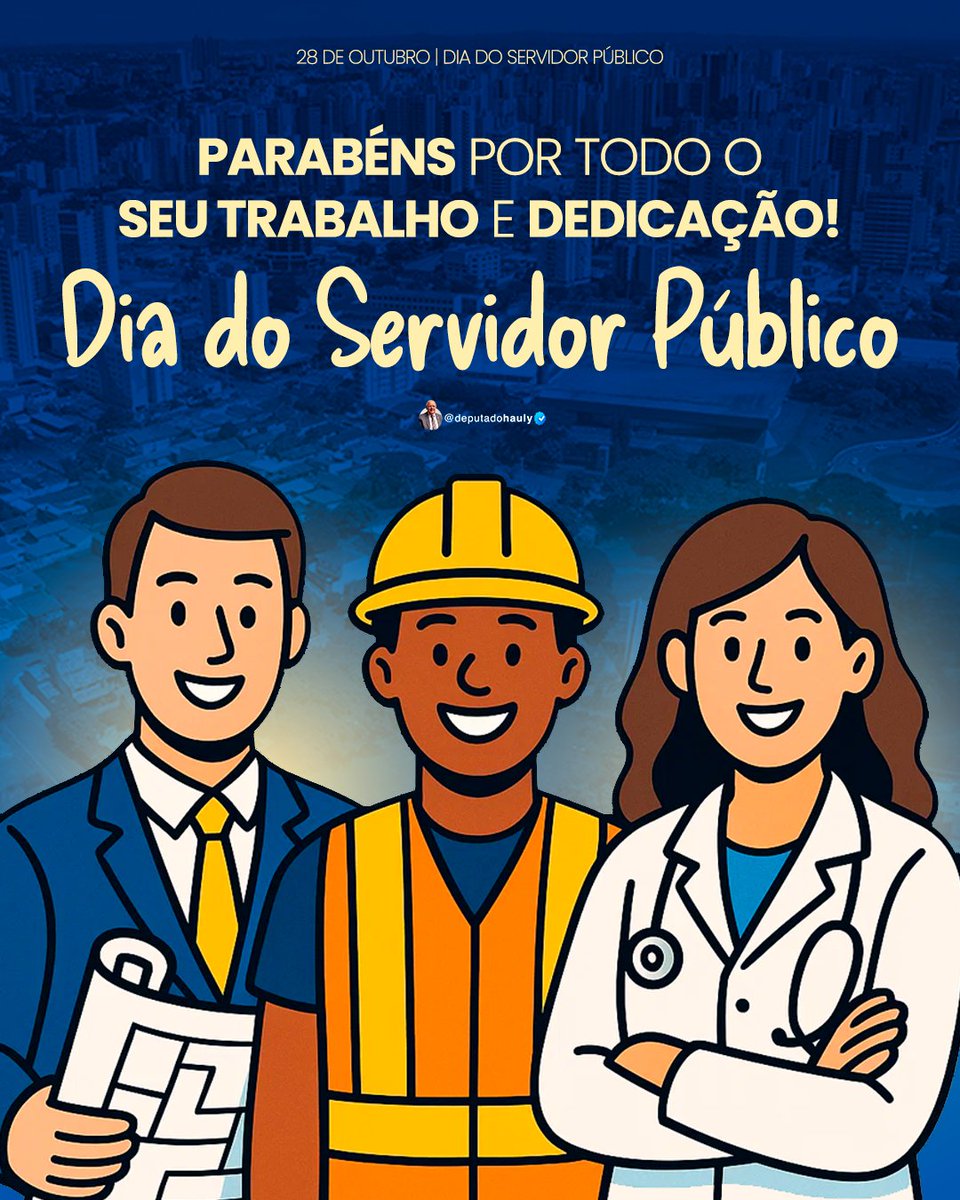 Hoje é dia de celebrar aqueles que fazem o Brasil funcionar todos os dias: os servidores públicos. São homens e mulheres dedicados, que, com profissionalismo e compromisso, garantem serviços essenciais à população, desde saúde e educação até segurança e infraestrutura.

Como