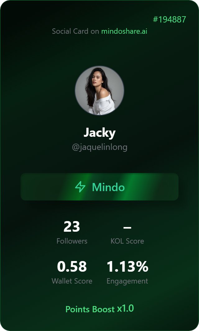 jaquelinlong's tweet photo. gm

exploring new InfoFi meta for creators on @MindoAI

(probably nothing)

https://t.co/rN5qOC2240 https://t.co/zBdMxIhBgr