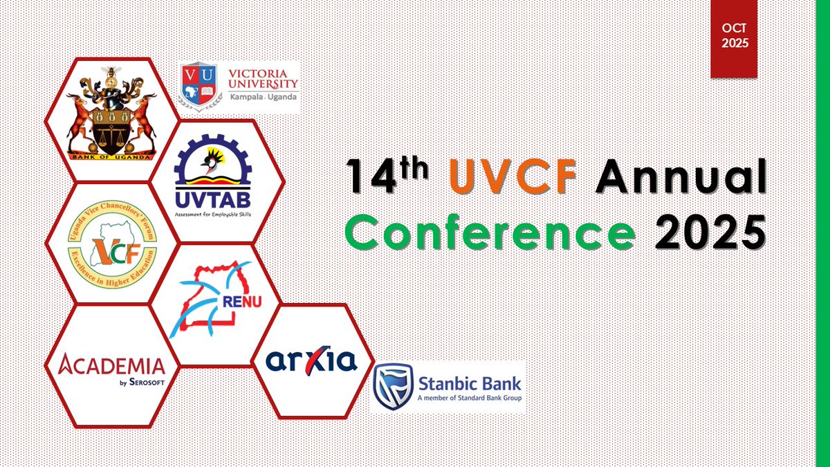 Thank You to Our Sponsors!
We’re grateful to our amazing sponsors for powering the UVCF 14th Annual Conference 2025 🙏
👏 Bank of Uganda | Victoria University | Axria Solutions | Academia | RENU

Together, we shape the future! 🇺🇬
#UVCFConference2025 #HigherEducation  #TeamUVCF