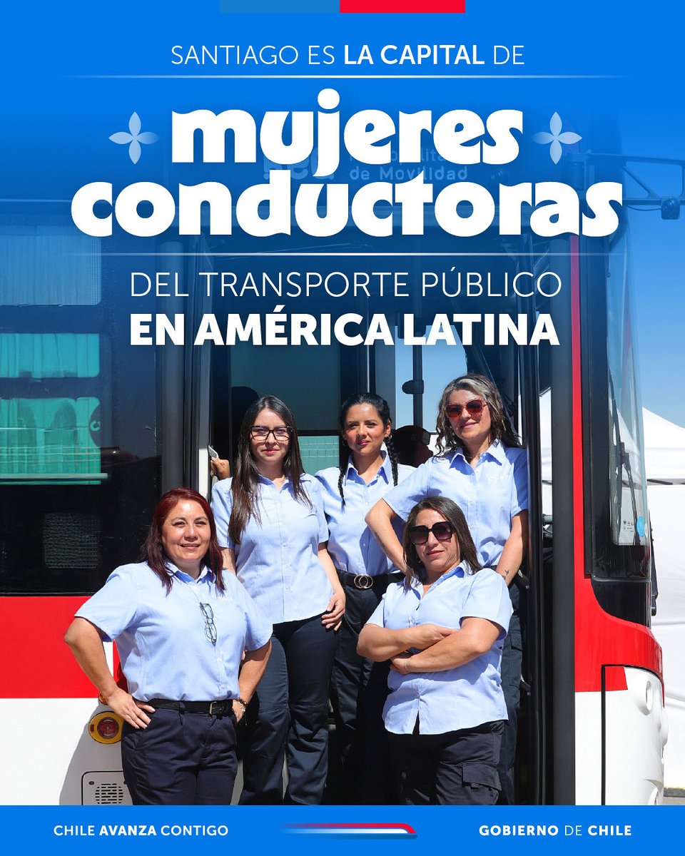 Hoy el sistema de transporte público de Santiago cuenta con 2.165 conductoras 💪🏻🚌

Previo a la implementación del programa #MujeresConductoras de @red_movilidad, la presencia femenina sólo era de un 1% ¡Y hoy la capital se convierte en la ciudad con más conductoras en la región!