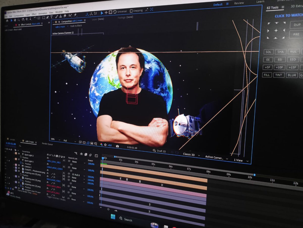 Editing a new documentary video ....

ft The Elon musk