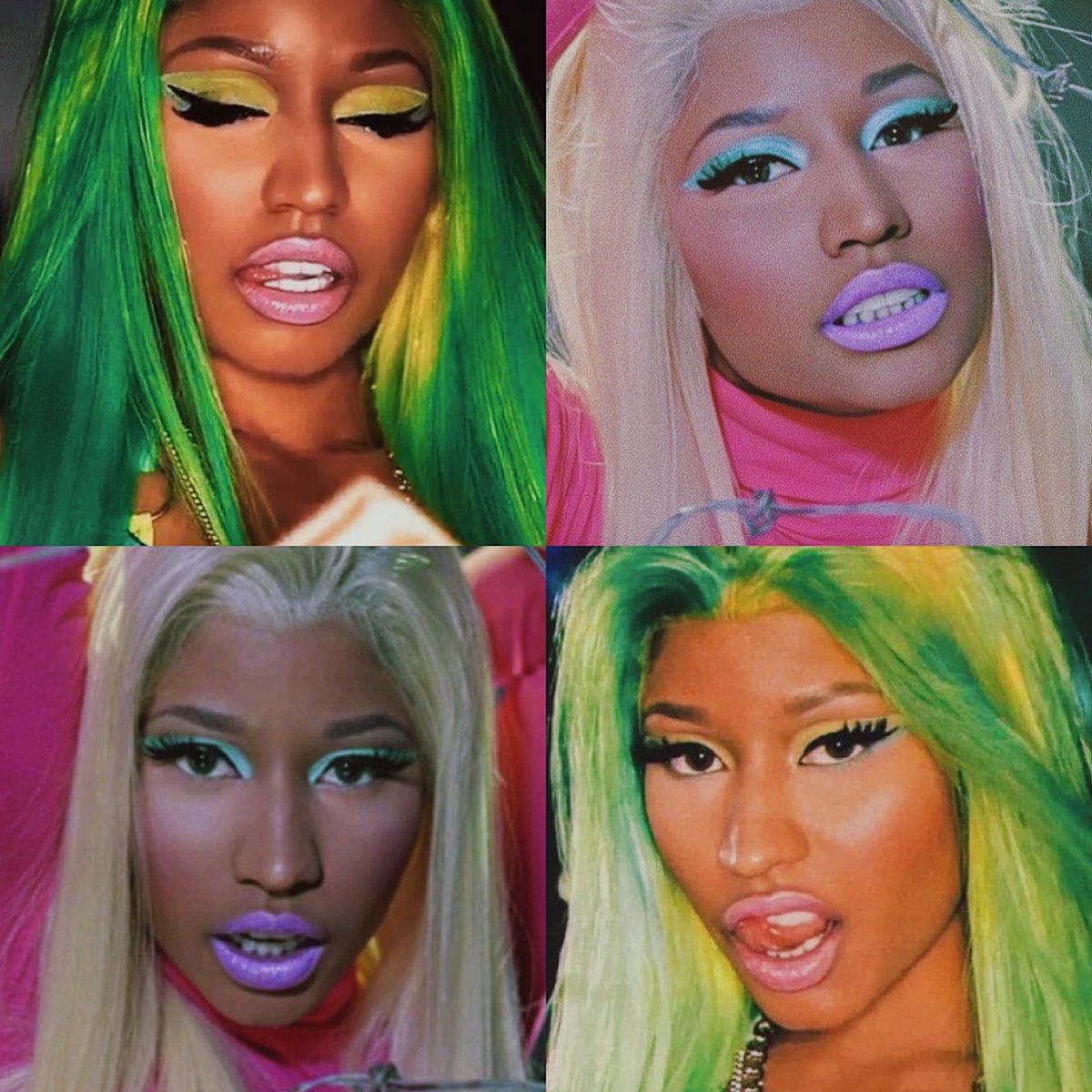 Nicki Minaj’s face card in the Beez in the trap music video>>>