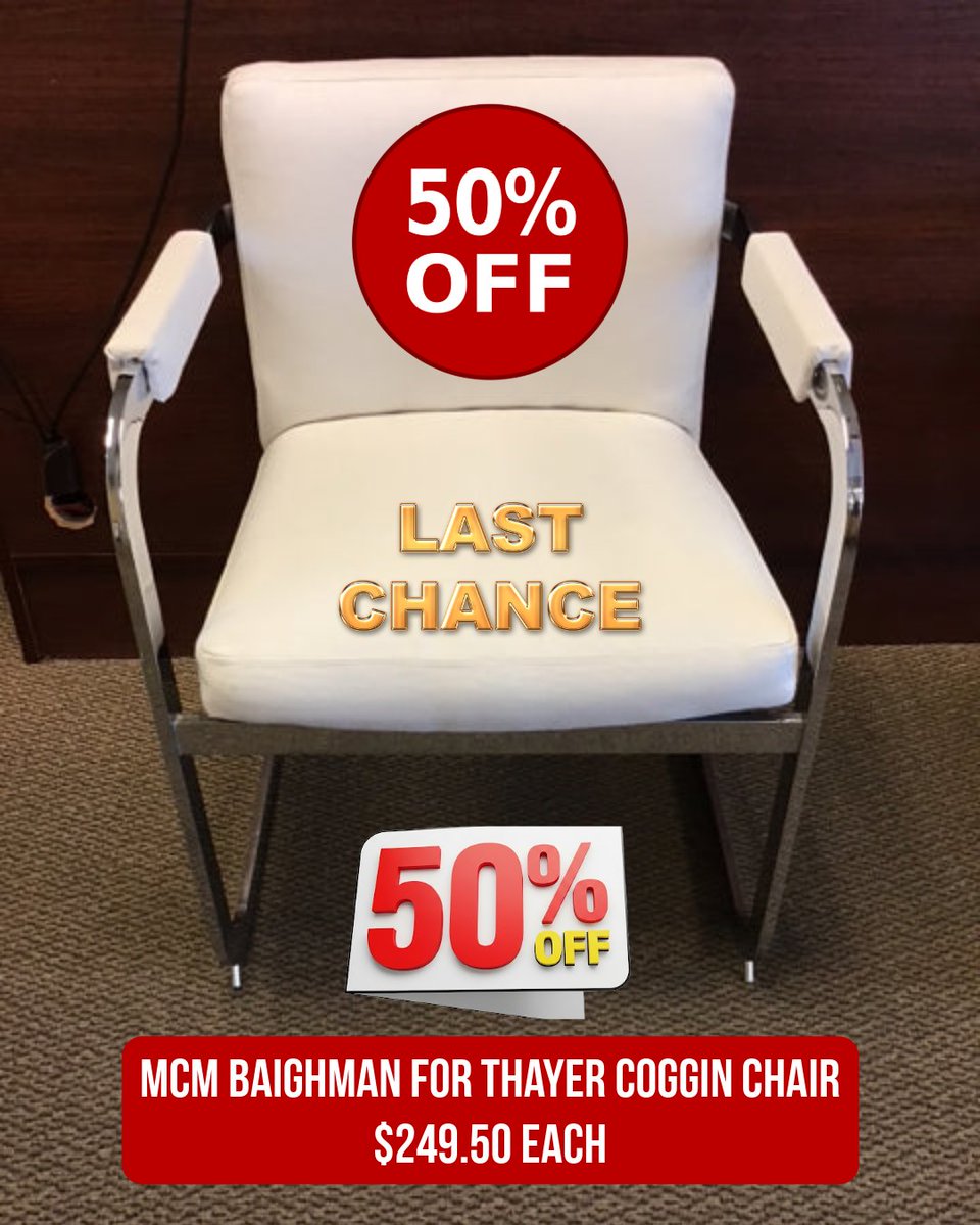 ConsignmentFLA's tweet image. Mid-century lovers, this is your moment. The iconic MCM Baighman for Thayer Coggin chair is now half off—but not for long. Sleek chrome, crisp lines, and timeless comfort. 
 #FurnitureFinds #DesignDeal #EncoreInteriors #ModernClassic #HomeDesign #FurnitureSale #InteriorGoals