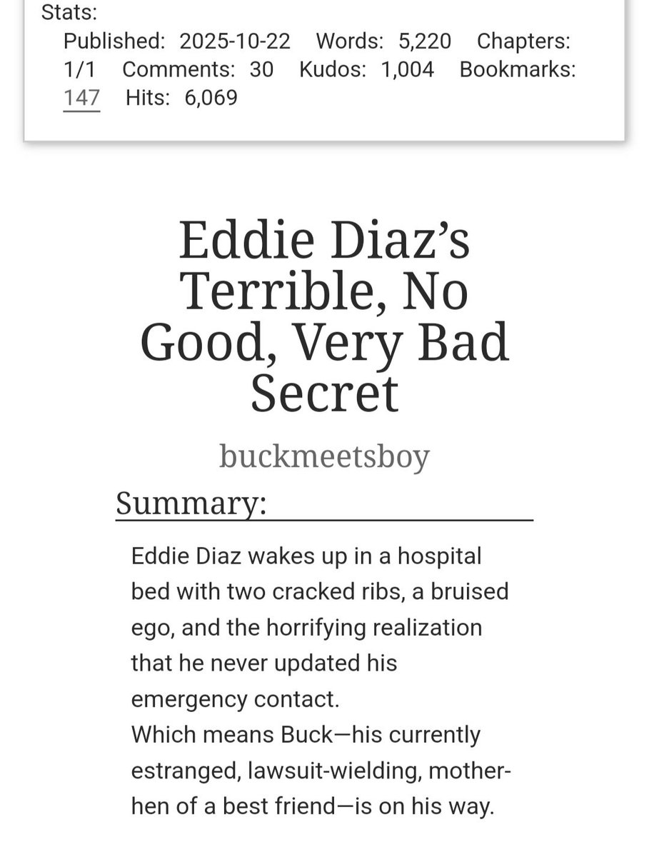 ilyabuckley's tweet image. My first fic to reach 1000 kudos 🥹 tysm to everyone that has read this