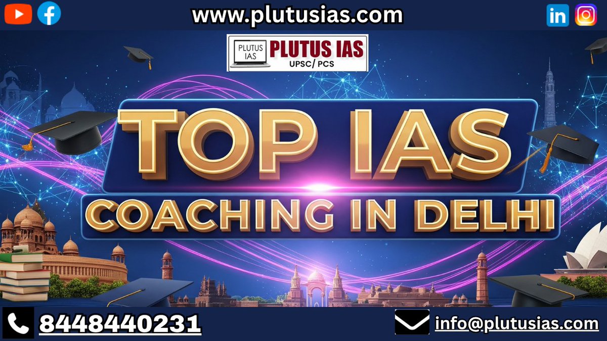 UjjwalArgasia's tweet image. 🏆 Top IAS Coaching in Delhi – Plutus IAS
📚 Expert faculty | Personalized UPSC mentorship | Proven results
Kickstart your Civil Services journey today!
📞 8448440231
#IASCoachingDelhi #UPSC #PlutusIAS #CivilServices