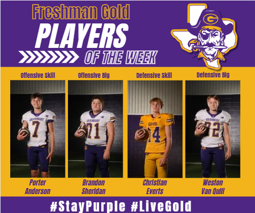 Congratulations to Last Week's Players of the Week!