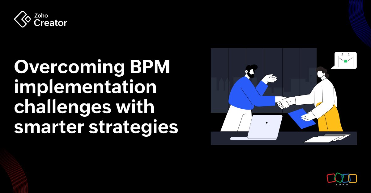 ZohoCreator's tweet image. Struggling to manage your business processes? Discover the key challenges and how implementing the right solution can drive efficiency and growth: zurl.co/RUayw