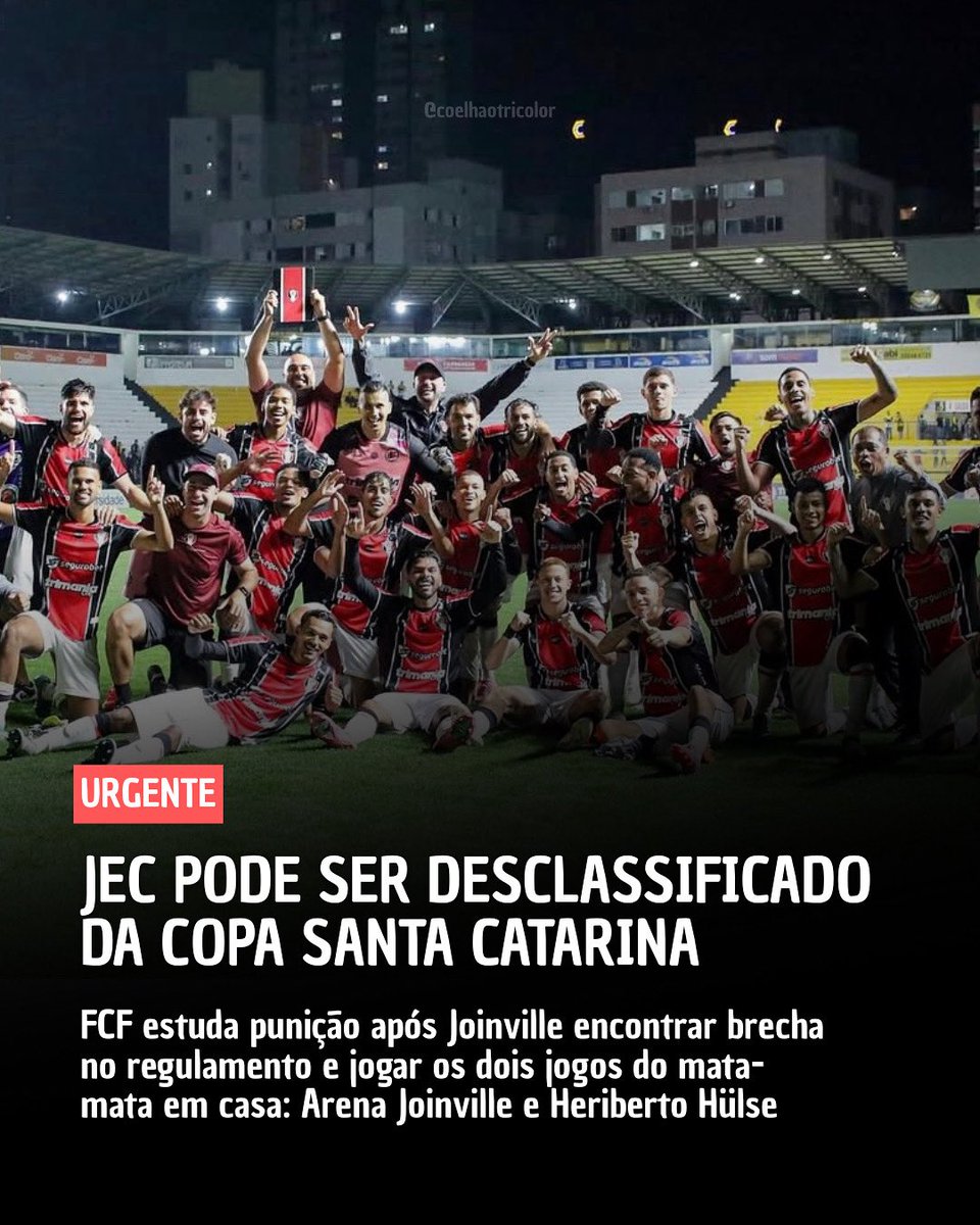 CoelhaoTricolor's tweet photo. 🚨 REVIRAVOLTA NA COPA SANTA CATARINA https://t.co/NZm0wiBIs6