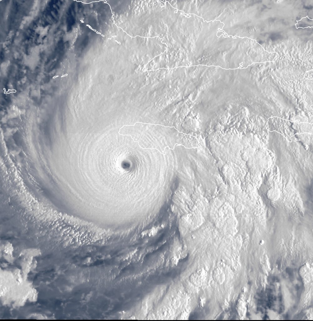 Melissa's Eye over Jamaica

Cloud view of Hurricane Melissa