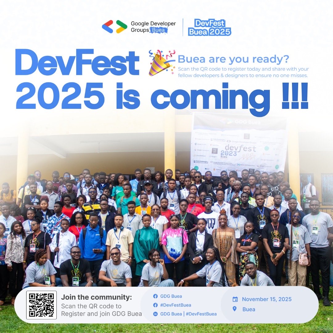 GDG Buea 🇨🇲🧑‍💻👩‍💻| #DevFestBuea tweet media