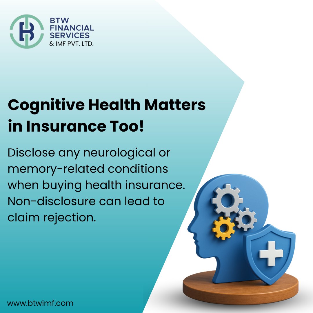 BtwImf's tweet image. Always disclose neurological or memory conditions to avoid claim rejection. 

#btwimf #healthinsurance #cognitivehealth #insurancetips #disclosure #claimrejection #btwfinancialservices #neurologicalhealth #insuranceadvice #financialsafety