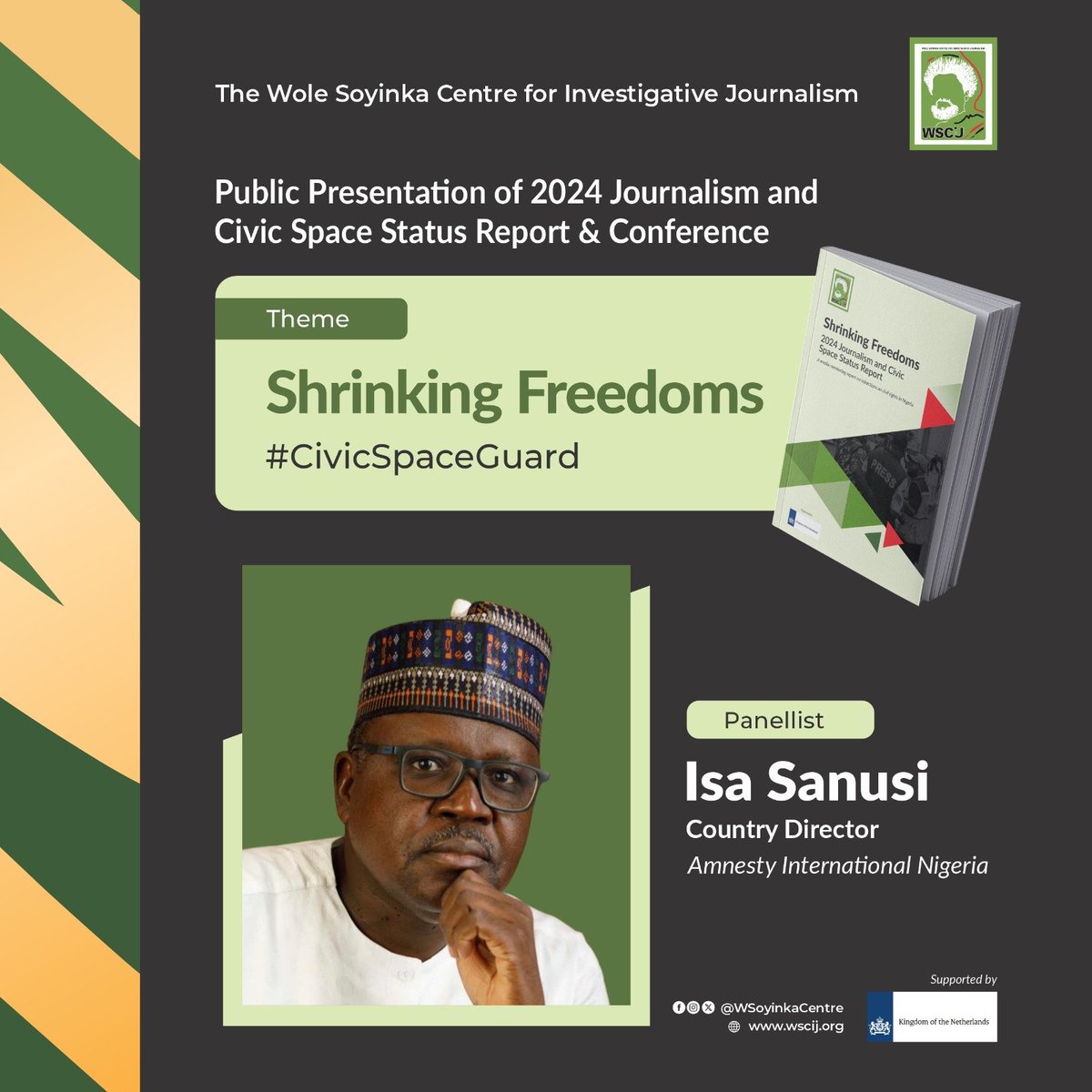 Who protects Nigeria’s civic defenders?

That is the question we are answering as we present the Civic Space Status Report.

We are live now. Join the conversation: bit.ly/3Ld1ZBm

#CivicSpaceGuard #GuardCivicSpace