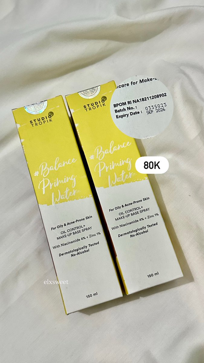 elxsweet's tweet photo. Studio Tropik Setting Spray only 80k! 🐝
- new &amp; segel
- original 100%
- exp 2026 (tertera)
- freeongkir by shopee! 🤍

tag wtb wts jual beli cari #zonauang #zonajajan https://t.co/HiPCpBItTa