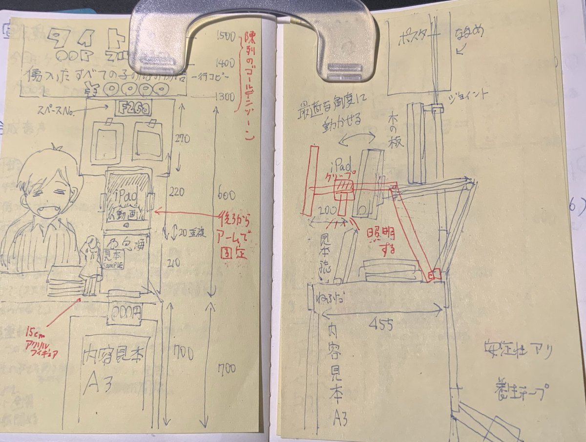 そろそろコミティアの設営を考え始めるが

去年のコミティアのあとで散々考えた
この改良版の計画を実現したい。

#安息海9
#COMITIA154 