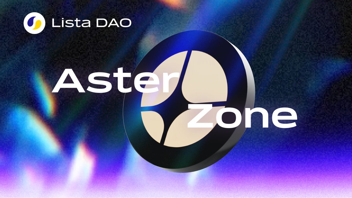 The Aster Zone is now live on Lista Lending 🌌

A dedicated lending zone on <a href="/lista_dao/">Lista DAO</a> built for <a href="/Aster_DEX/">Aster</a> assets and the Aster ecosystem.

Users can now earn, borrow, loop with the same mechanisms as Lista Lending.

Vaults are coming soon👀 

📖: medium.com/@ListaDAO/prod…