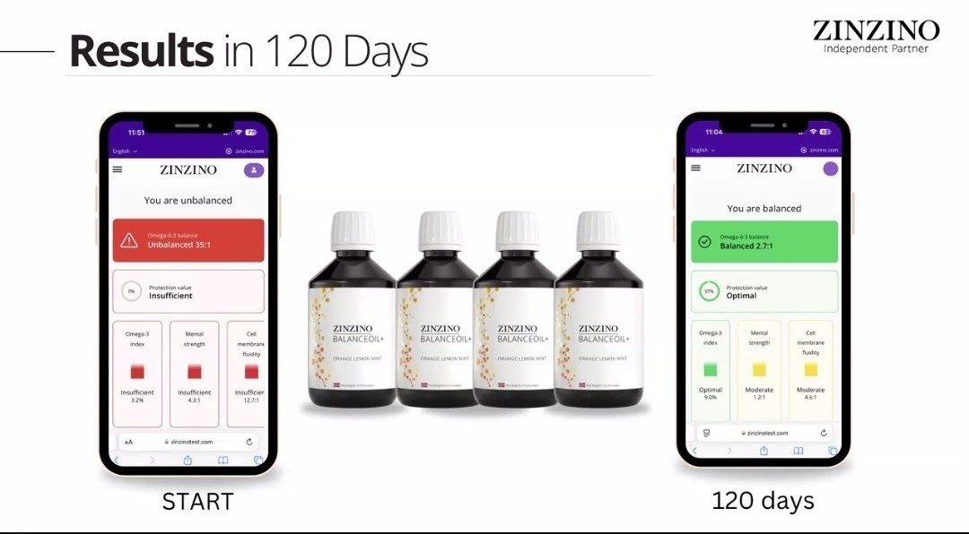 MineralDoc's tweet image. The Zinzino #BalanceTest goes beyond just checking your #fattyacid ratio and it&apos;s anonymous. 

This is the before and after test result  after taking the Balance Oil+ for 120 days. The lady is a fellow business partner in America. 

zinzino.com/2015186541

#elevenseshour