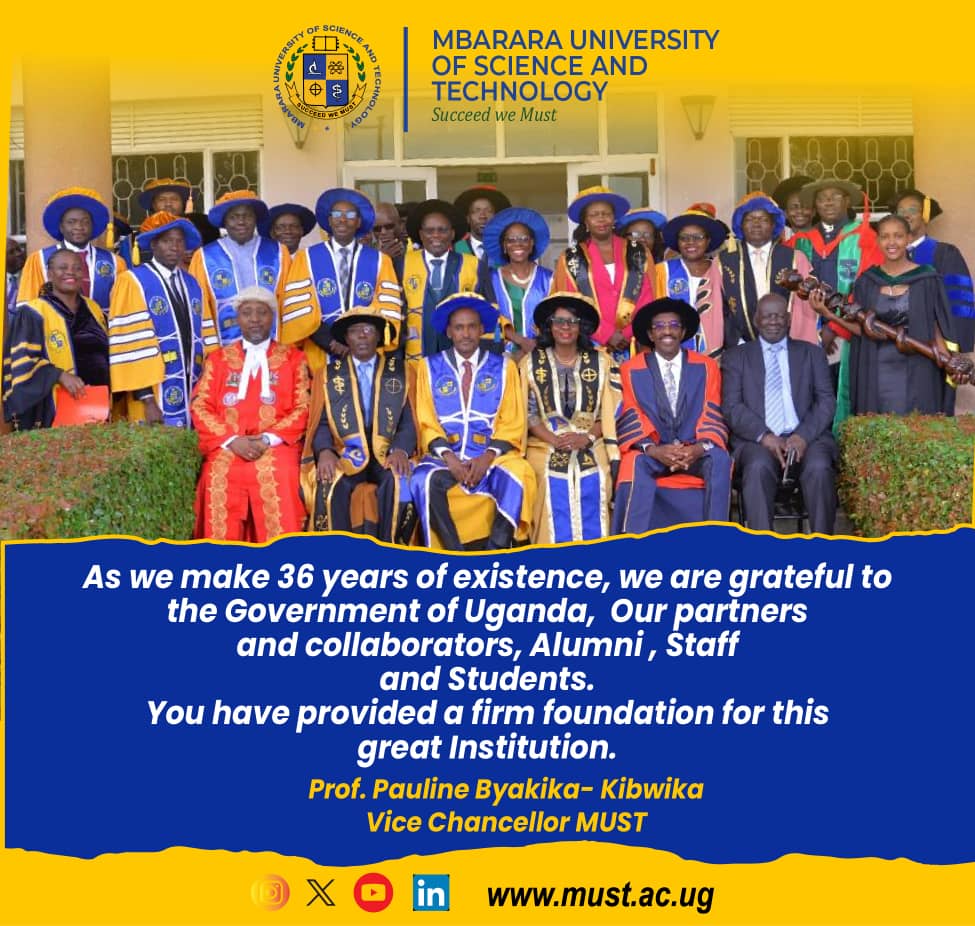 <a href="/MbararaUST/">Mbarara University</a> celebrates 36 years of excellence, innovation, and impact.