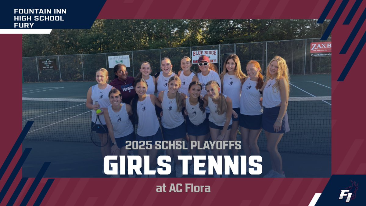 Good Luck Girls Tennis travel to AC FLORA compete in 2nd Rd <a href="/SCHSL/">SCHSL</a> 4A playoffs #R1SEUP <a href="/INNvision_FIHS/">INNvision @ FIHS</a> <a href="/FuryBoosters/">Fury_Boosters</a>