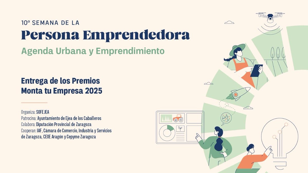 🏆 Esta tarde, a las 19 h, se entregan los Premios Monta tu Empresa 2025 en el Centro de Arte y Exposiciones de Ejea. 🎉
Reconocemos innovación y compromiso de ARLAM, Arra Experiencias e Irene Gilaberte. 💡
#SOFEJEA #Emprendimiento #Ejea