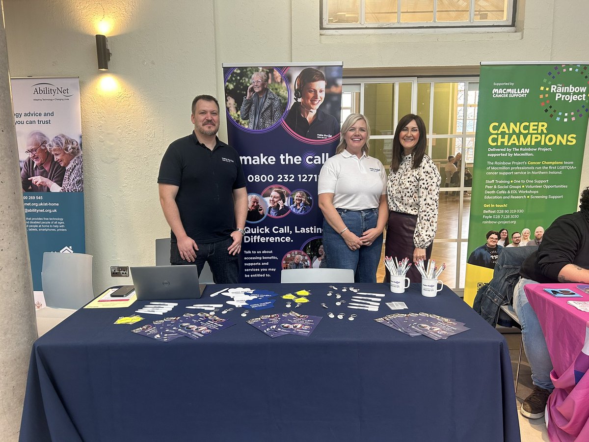 LinseyFarrell's tweet image. So proud of the Make the Call team who support people every day to understand their benefit entitlements. Delighted to have visited them recently at a Women’s Health event and to speak to so many who have benefitted from the service. @CommunitiesNI