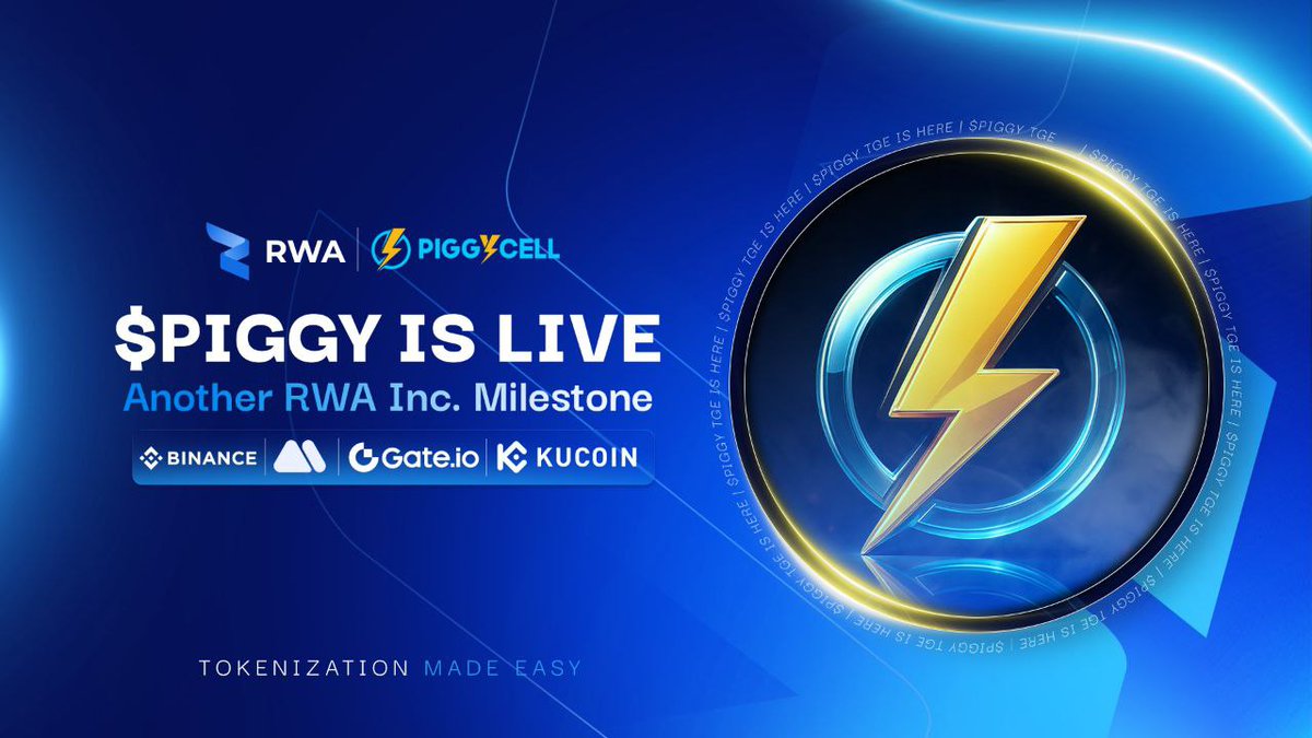 🐷 $PIGGY GOES PRIME TIME!

From <a href="/RWA_Inc_/">RWA Inc.</a> to the world’s top exchanges 🌍

💥 MEXC | Gate.io | KuCoin | Binance Alpha

This isn’t just another listing — it’s real RWA power, real adoption, real momentum.

🚀 The piggy that broke the pen and entered the big