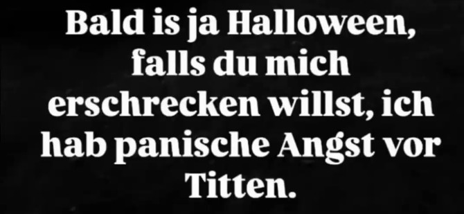 Also bitte versucht mich nicht zu erschrecken 🙈

#Halloween2025