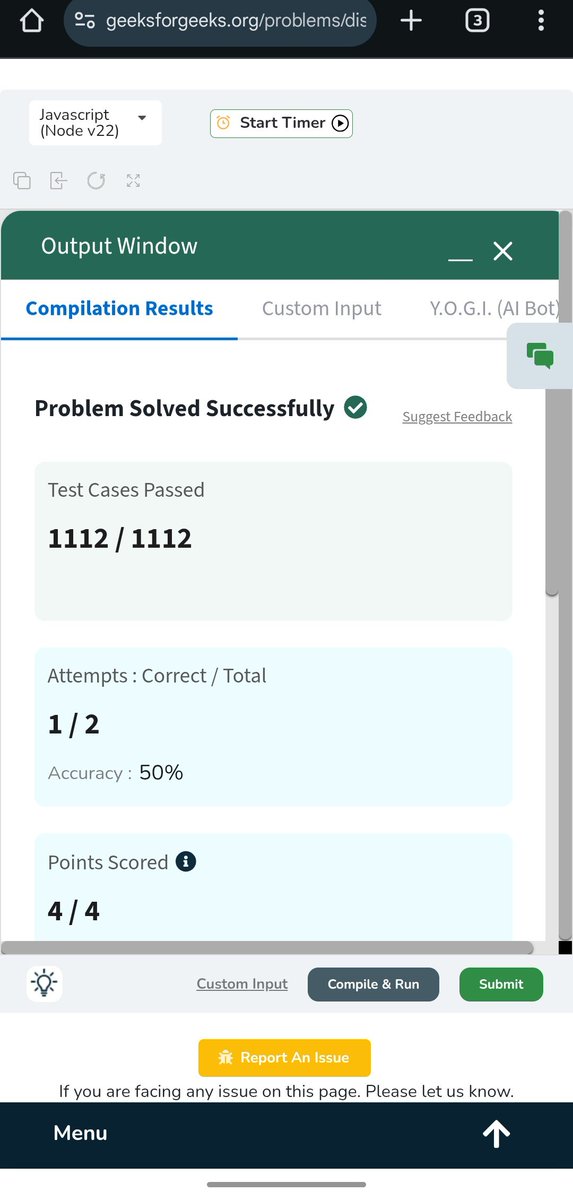 Pratikshak19332's tweet image. 🚀 412 Days of @geeksforgeeks #potd!

💡 Problem:.Distance of nearest 1 in a binary grid

🔹 Approach: Used multi-source BFS.— enqueue all `1`s with distance `0`, then spread out level by level to assign the shortest distance to each `0`. ⚡

#GeeksforGeeks  #javascript