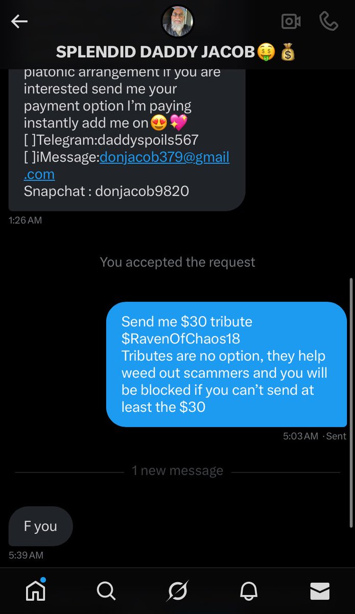 Princess_Rain_'s tweet photo. Awww poor broke baby got angry? 🥺
$30 was too much? Poor guy…LMFAO 😂

Watch out for this guy, he got mad before I even listed the unblock fee @donn_jacob1 https://t.co/wp9gdvMGIS