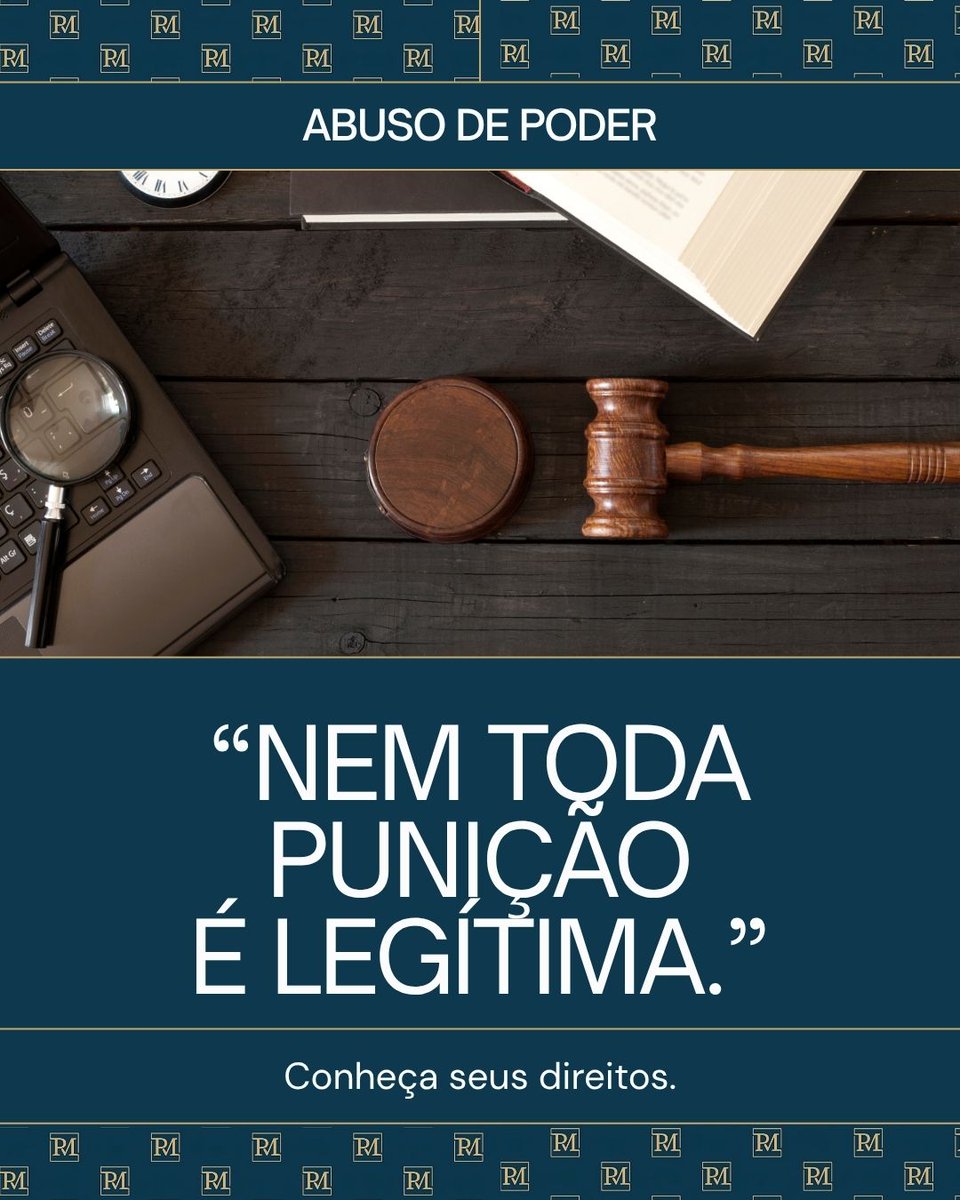 rogmelloadv's tweet image. 🔹 Nem toda punição é legítima.
O abuso de poder ocorre quando a autoridade ultrapassa os limites da lei ou desvia sua finalidade, agindo de forma arbitrária ou pessoal.

🛡️ Legalidade é limite. Defesa é direito.

#DireitoAdministrativo #DireitoSancionador #PAD #ServidorPúblico