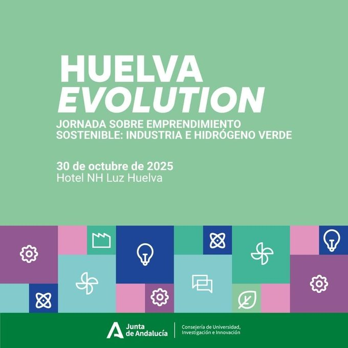 aemprende's tweet photo. ES MAÑANA

🌱@AndaluciaJunta @UniversidadAnd impulsa el emprendimiento sostenible con #HuelvaEvolution.

Jornada para impulsar la industria del hidrógeno verde y la innovación industrial.

📅30/10 · NH Luz #Huelva

✍️https://t.co/fwKuXOmPmG
📰https://t.co/OMyRR6qtZX

@cadehuelva https://t.co/yBqnp029Pf
