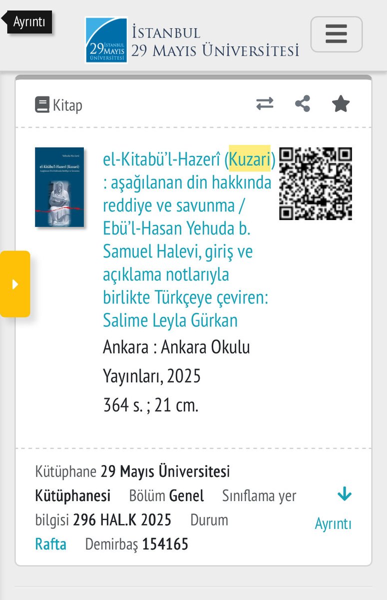 29Kutuphane's tweet photo. @29mayisilahiyat Hocamız kitabından bir nüshasını kütüphanemize bağışlamış olup, eser kullanıma hazır hale getirilmiştir https://t.co/bjlXrOsVsz