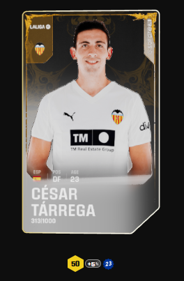 🎃 Pour fêter la promo #Halloween sur <a href="/Sorare/">Sorare</a> , je vous lance un giveaway !
🔥 À gagner : César Tarrega, défenseur central de Valence !
Le match-up n’est pas facile, mais ça peut toujours aider 💪
🎁 TAS jeudi en #Stream !
Pour participer 👉 RT + Like ce post ! 🤞🍀
 #Giveaway