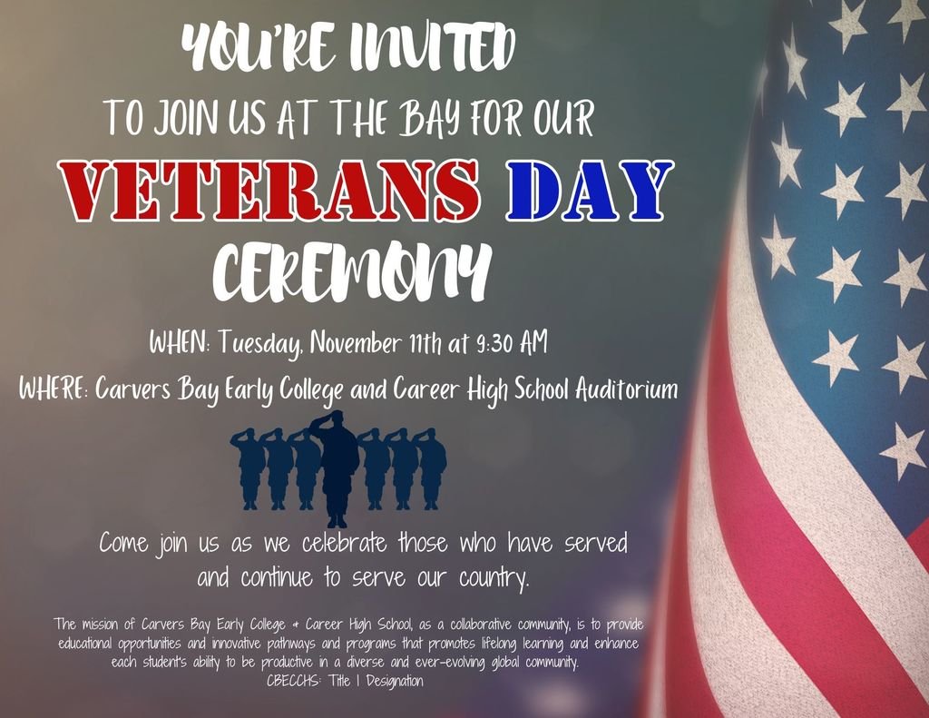 Please join our Veteran's Day program!