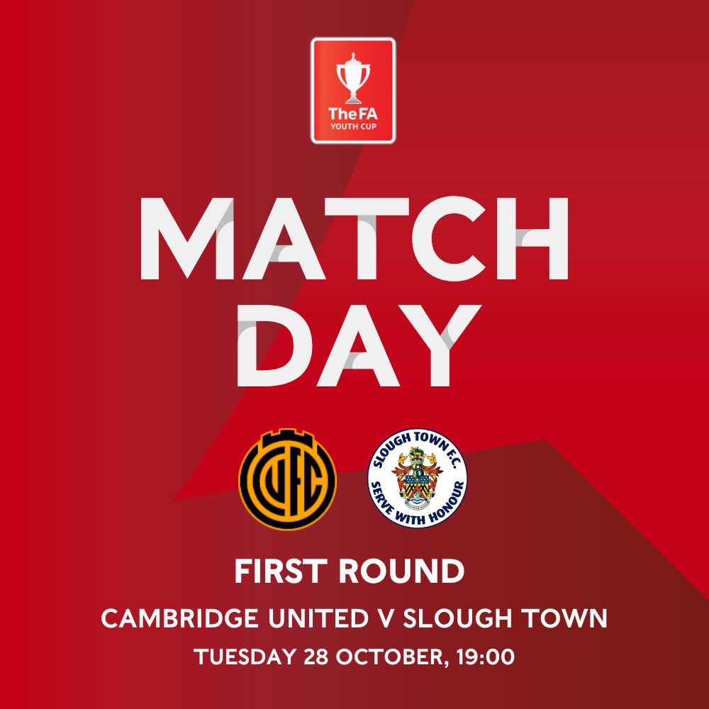 MATCH DAY 🚨 

The Young Rebels travel to Cambridge United for their FA Youth Cup First Round Proper tie 👊 

#OneSlough