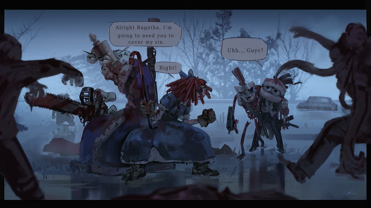 Randomly happened to catch the L4D2 livestream the #tadc VA's put on, and well... Sean/Kinger with the chainsaw and Amanda/Ragatha with the crowbar had me in stitches. #TheAmazingDigitalCircus