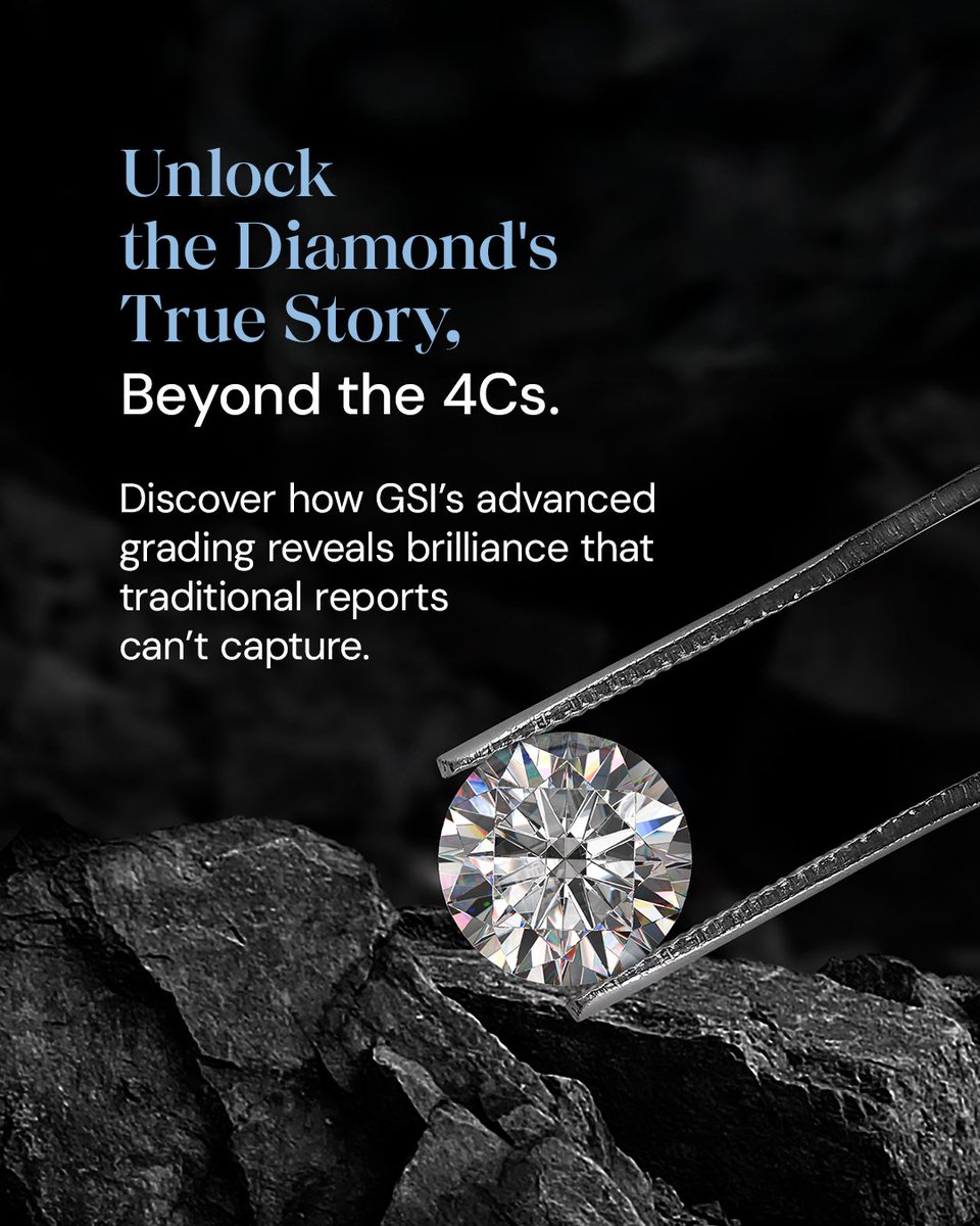 GSIgemscienceIN's tweet image. Every diamond has a story; one that goes far beyond the 4Cs.
At GSI, our advanced reports decode the science behind brilliance. From Light Performance to Hearts &amp;amp; Arrows, each detail tells the truth of precision, fire, and perfection.

#GSI #DiamondCertification #LightPerformance