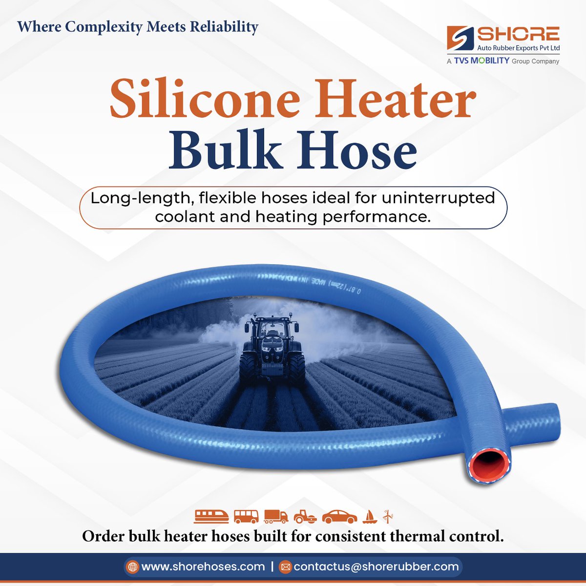 shore_auto's tweet image. Choose Shore’s Silicone Heater Bulk Hoses for uninterrupted heating and coolant efficiency.
.
#shoreindia #hosesolutions #airintakesystem #automotiveinnovation #boostedperformance #shoreauto #shorehoses #turbochargerhoses #airintake #automotivestrength #siliconheaterbulkhose