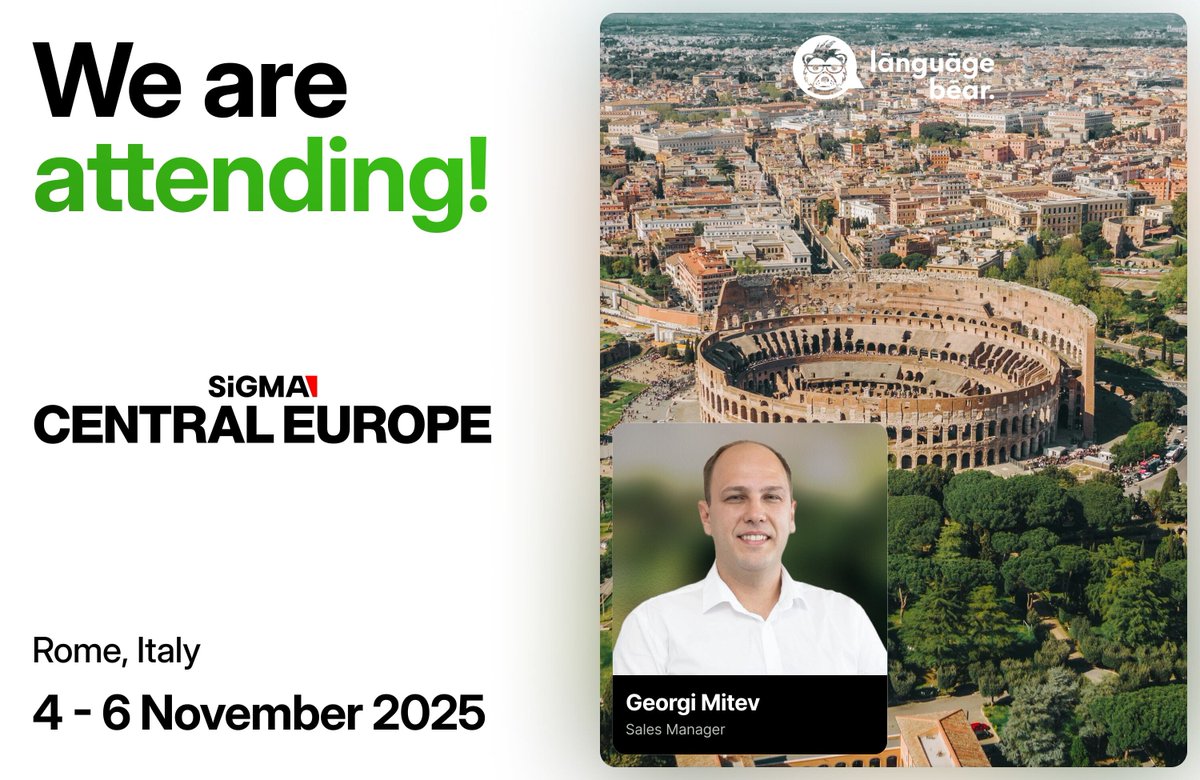 languagebearcom's tweet image. Ciao, Roma! The team is heading to SiGMA Central Europe, Nov 4-6.

Our iGaming expert, Georgi Mitev, is taking meetings on how to use international SEO content and true localisation to scale your brand globally.

📅 bit.ly/4ob5QNN

#SiGMA #SiGMACentralEurope #SiGMARome