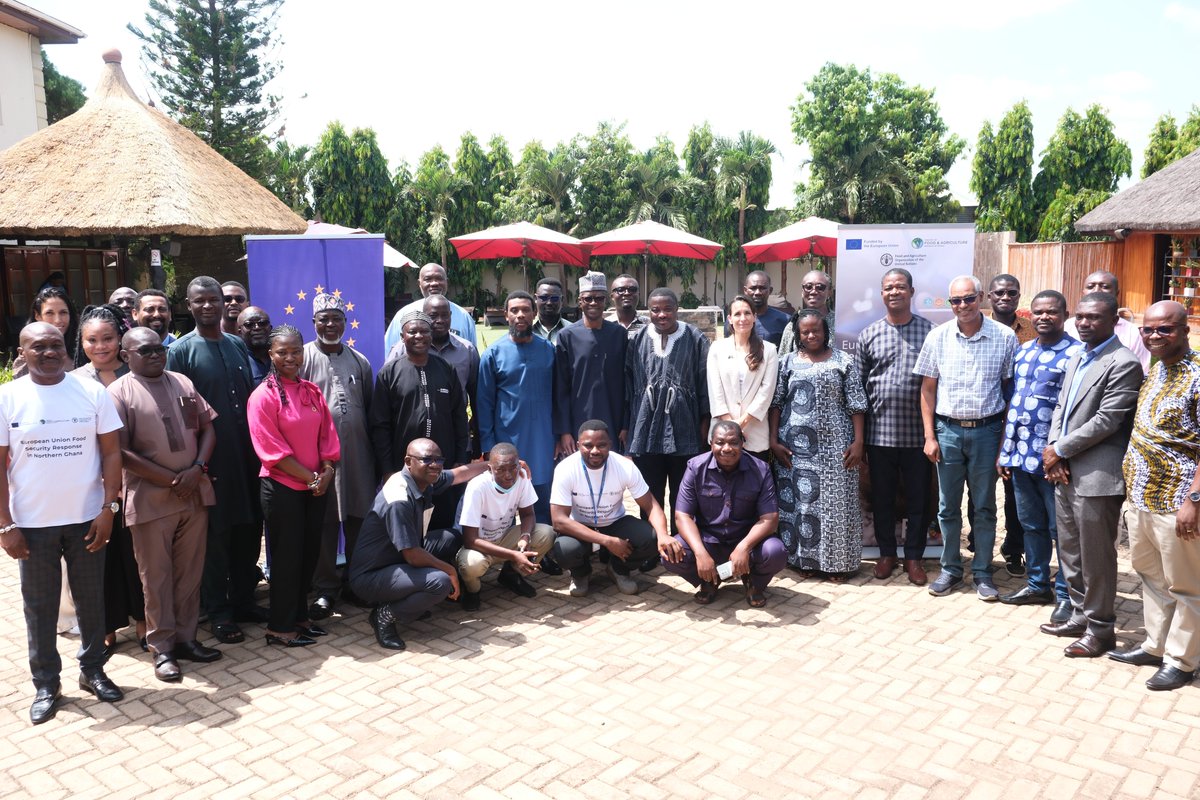 FAOGhana's tweet photo. In Tamale, @FAOGhana, together with @mofaghana1 and @EuropeInGhana, convened the Project Steering Committee for the 🇪🇺 Food Security Response in Northern 🇬🇭.

The meeting reviewed key progress made so far and adopted the 2026 work plan to strengthen food systems and resilience. https://t.co/LExqmJjNN2