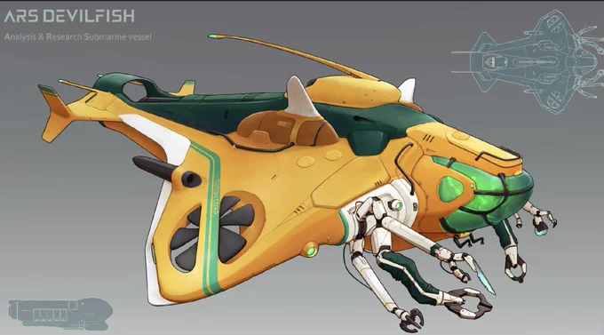 Creating Yellow Submarine - ARS Devilfish by Romain Defélix - Discover his profile on IAMAG community : https://t.co/f4NQjx54Qo 
