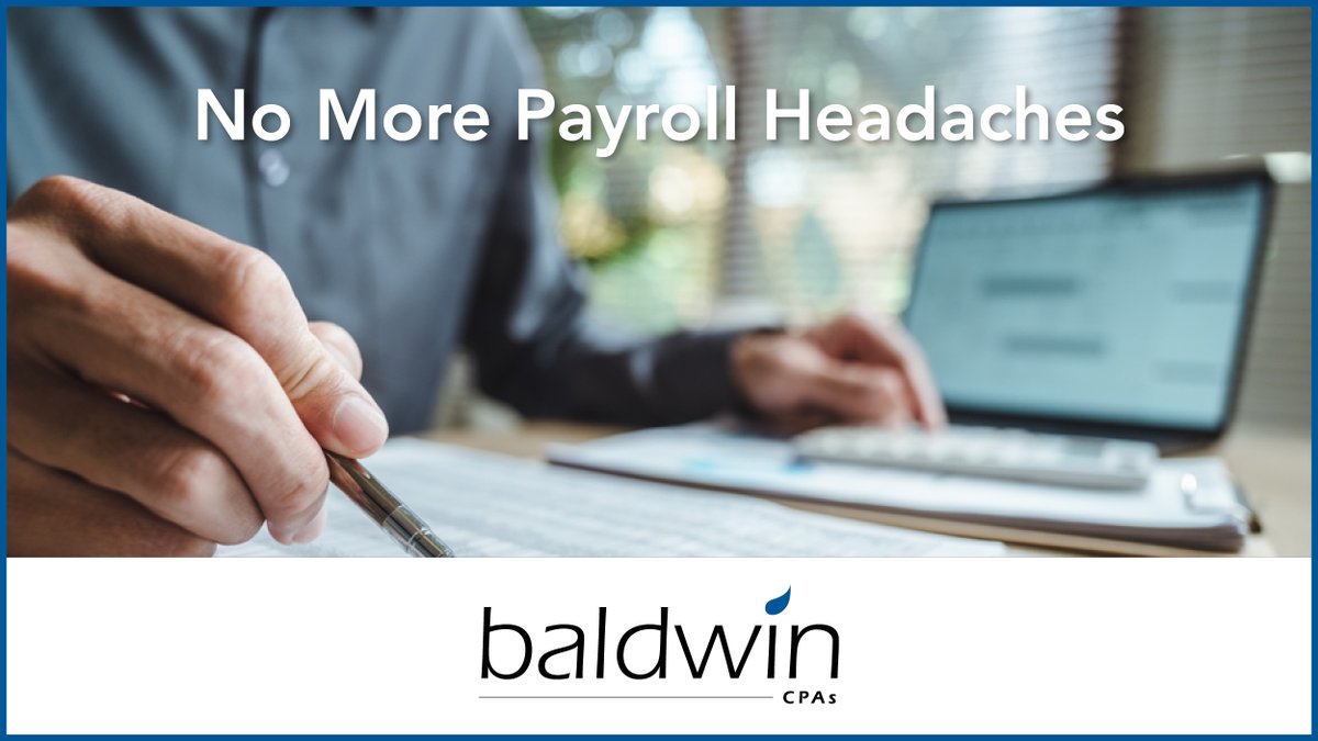 baldwincpas's tweet image. Payroll is essential, but it shouldn’t be overwhelming. With Elevate’s payroll services, Baldwin CPAs manages processing, tax compliance, and reporting with precision.

hubs.la/Q03L9kys0
#PayrollSolutions #BaldwinElevate #BusinessSupport