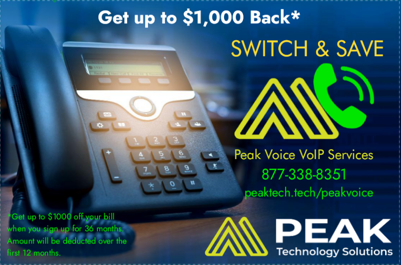 PeakTech_Ohio's tweet image. 💸 Tired of overpriced phone services?
Switch to PeakVoice and save up to 20% or more compared to your current provider!
✅ Keep your number
✅ Use your existing equipment
✅ Choose your plan
📞 Schedule a demo today: peaktech.tech/peakvoice
#CostSavings #VoIP #PeakTech