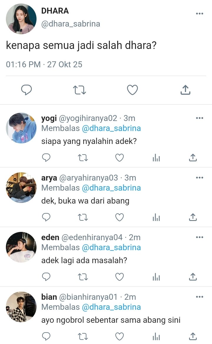 perhatian yang salah

— 00line dream few tweets au