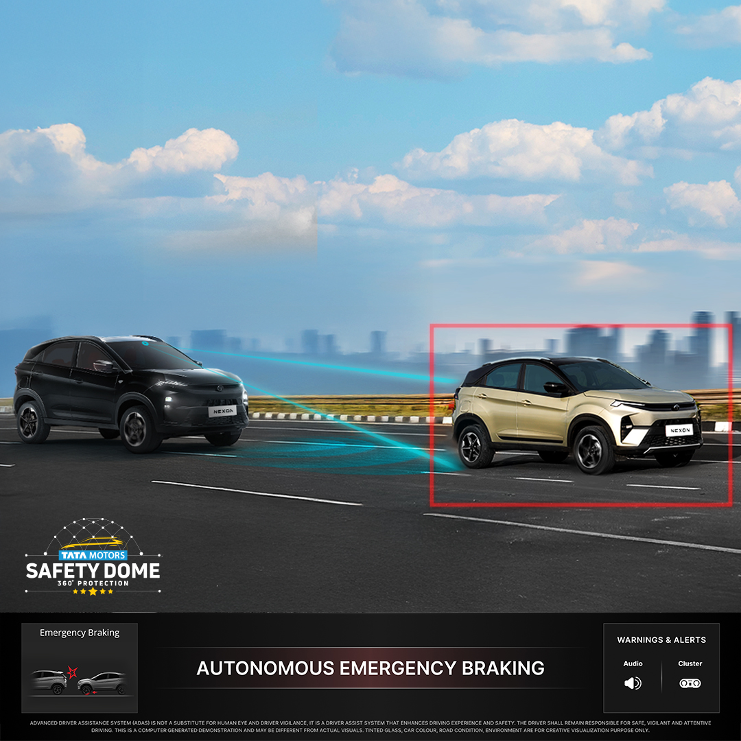 TataMotors_Cars's tweet photo. Style that stands out. Safety that steps in.
The Nexon Red Hot #DARK, now with ADAS and engineered under the Tata Motors Safety Dome, keeps you protected when every second counts.
#ADAS #RedDARK #Nexon #TataNexon #TataMotorsPassengerVehicles https://t.co/7Ls9RID5IV