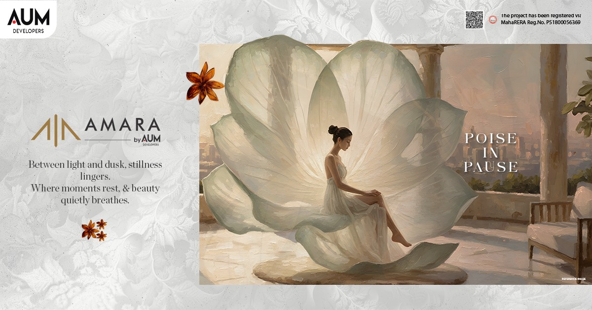 aum_developers's tweet image. She leans into the light, where architecture meets poetry. Wrapped in nature, elevated by design, a moment so effortless, it feels like forever. Amara by AUM, where elegance unfolds at its own pace.

#AUMDevelopers #Amara #MumbaiRealEstate
