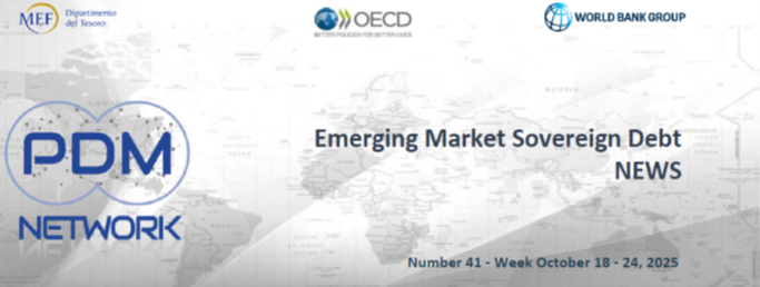 📣The Emerging Market Debt  News - Weekly Newsletter n. 41, 2025 -🗓️ Week October 18-24
is now available here👉shorturl.at/VnNGw
📝Subscribe to our newsletters 
 👉bit.ly/495cxJG
#publicdebt #sovbonds #EmergingMarkets
<a href="/MEF_GOV/">MEF</a>
<a href="/OECD/">OECD ➡️ Better Policies for Better Lives</a>
<a href="/WorldBank/">WorldBank</a>