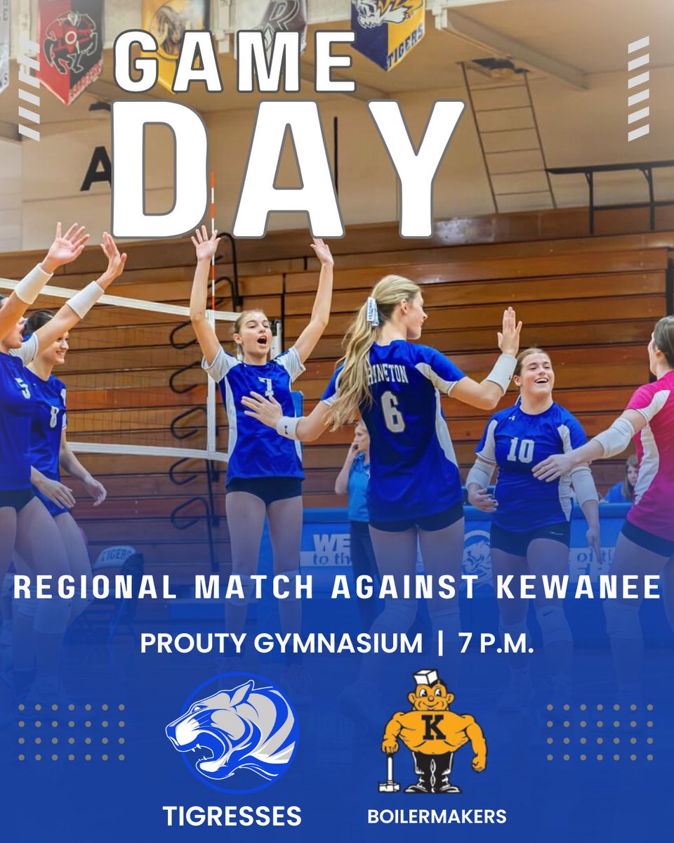 🔵⚪️ GAME DAY ⚪️ 🔵
IHSA 2A Princeton Regional

🗓 Tuesday, October 28th
•6:00pm: Newman 🆚 Sherrard
•7:00pm Princeton 🆚 Kewanee
📍 Princeton High School

Come be loud! 🗣️🗣️

🏐🐯💙