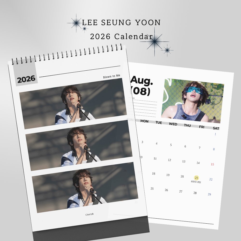 𝟮𝟬𝟮𝟲 𝙇𝙀𝙀 𝙎𝙀𝙐𝙉𝙂 𝙔𝙊𝙊𝙉 𝘾𝙖𝙡𝙚𝙣𝙙𝙖𝙧

⋆ 𝐺𝑜𝑜𝑑𝑠 𝐿𝑖𝑠𝑡_
▫️탁상달력
▫️탁상달력 + [易聲] 포토북 SET

⋆10.28 ~ 11.11
⋆witchform.com/deposit_form.p…

🍀 RT추첨 / 두 분에게 캘린더를 보내드립니다.
#이승윤